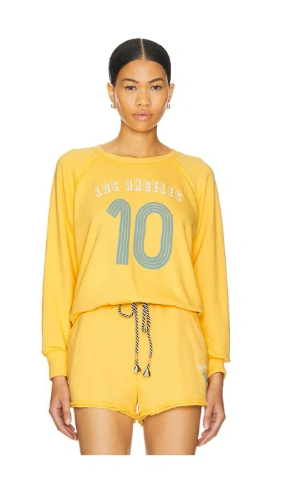 Sundry Raglan Sweatshirt In Yellow