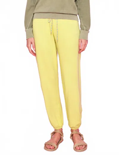 Sundry Rainbow Cord Jogger In Lime Pop In Yellow