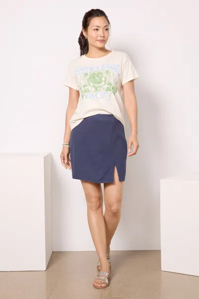 Sundry Ribbed Skort In Blue