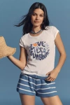 Sundry Rolled-sleeve Graphic Tee