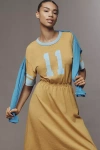 Sundry Rugby Midi Dress In Yellow