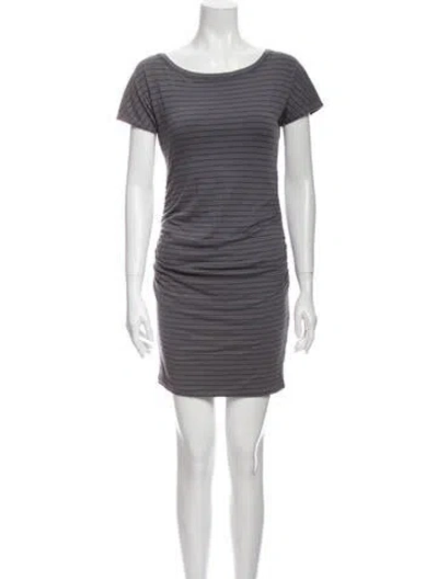 Pre-owned Sundry Scoop Neck Mini Dress In Gray