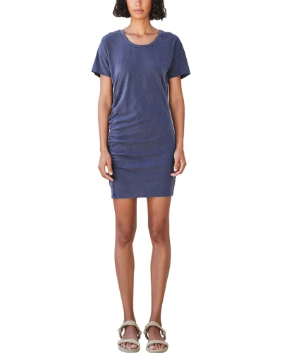 Sundry Shirred T-shirt Dress In Blue