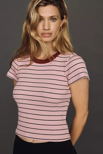 Sundry Short Sleeve 90s Tee In Pink