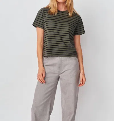Sundry Short Sleeve Boxy Crew Tee In Signature Green