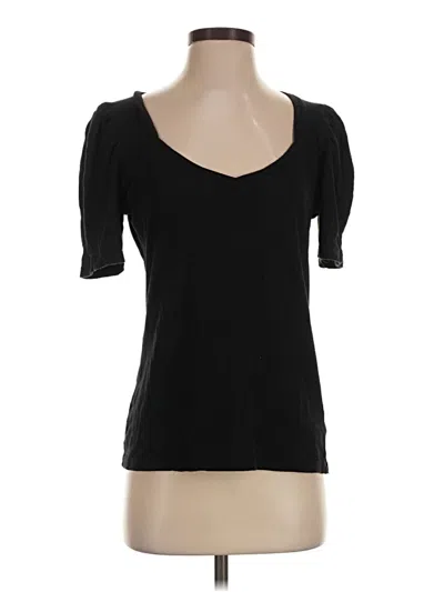 Pre-owned Sundry Short Sleeve Top Black Sweetheart Neckline Tops