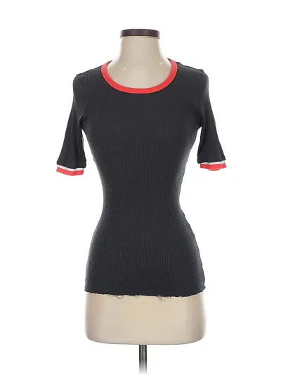 Pre-owned Sundry Short Sleeve Top Gray Scoop Neck Tops