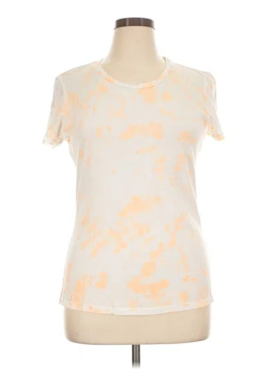 Pre-owned Sundry Short Sleeve Top Ivory Cold Shoulder Neckline Tops