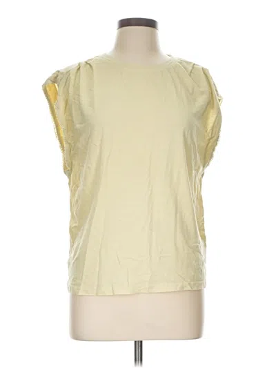 Pre-owned Sundry Short Sleeve Top Yellow Boatneck Tops