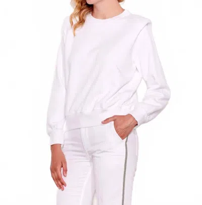Sundry Shoulder Pad Sweatshirt In White