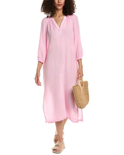 Sundry Side Slit Midi Dress In Pink