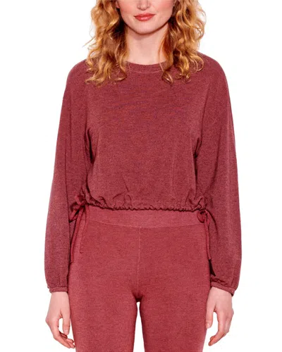 Sundry Sidetie Sweatshirt In Brown