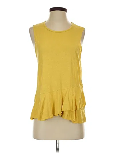 Pre-owned Sundry Sleeveless Top Yellow Halter Neckline Tops