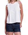 Sundry Solid Ruffle Cami In Optic White In White