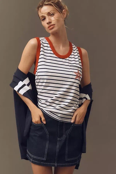 Sundry Stripe Pocket Tank Top