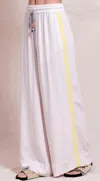 Sundry Striped Cord Wide Leg Pant In Cream