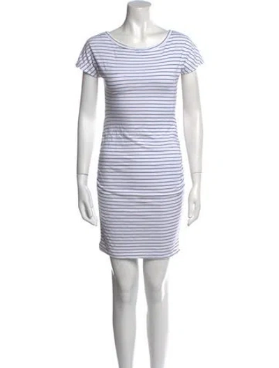Pre-owned Sundry Striped Mini Dress In White