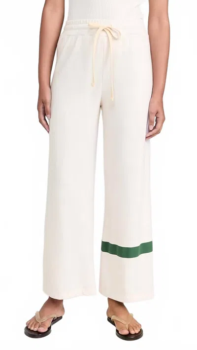 Sundry Stripes Easy Lounge Pants In Oyster In White