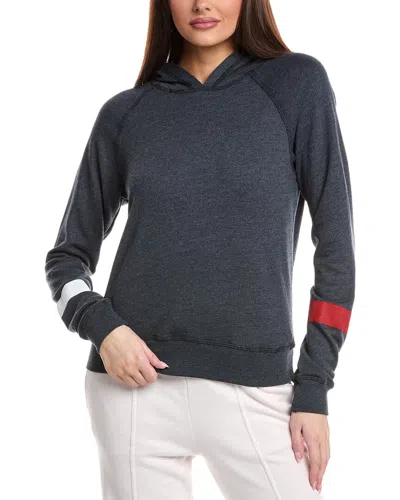Sundry Stripes Raglan Popover Hoodie In Blue