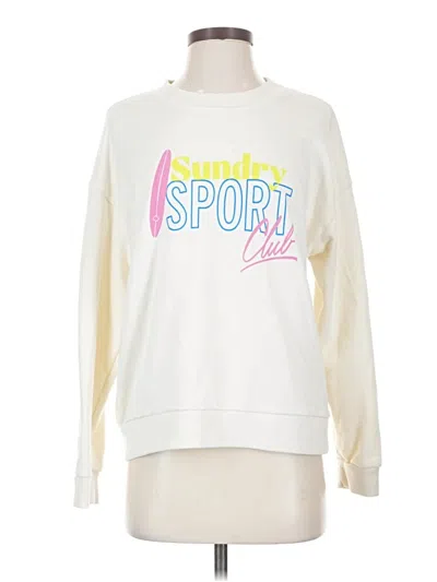 Pre-owned Sundry Sweatshirt In White