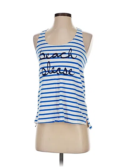 Pre-owned Sundry Tank Top Blue Halter Neckline Tops