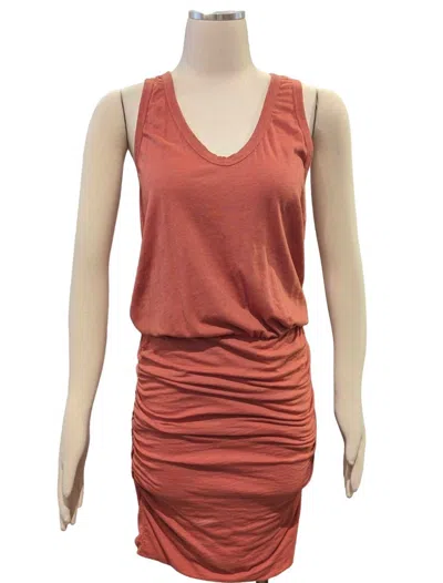 Sundry U Neck Sleeveless Dress Mini In Rust In Multi