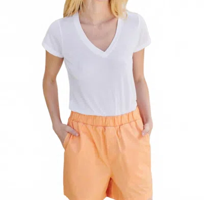 Sundry V-neck Tee In White In Gray