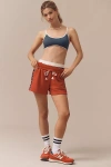 Sundry Vintage Terry Drawstring Track Shorts In Red