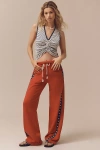 Sundry Vintage Terry Side-stripe Wide-leg Track Pants