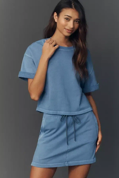 Sundry Vintage Terry Tee In Blue