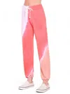 Sundry Women's Basic Sweatpants In Tie Dye Rosebud Jam Pink In Multi