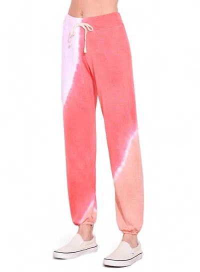 Sundry Women's Basic Sweatpants In Tie Dye Rosebud Jam Pink In Multi