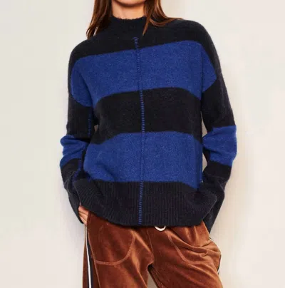 Sundry Women's Bold Stripe Tunic Sweater In Deep Navy In Blue