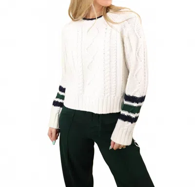 Sundry Women's Chunky Cableknit Sweater In Optic White