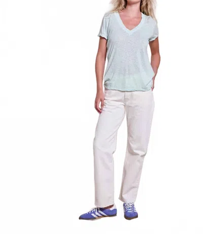 Sundry Women's Deep V Neck Tee In Blue In Multi