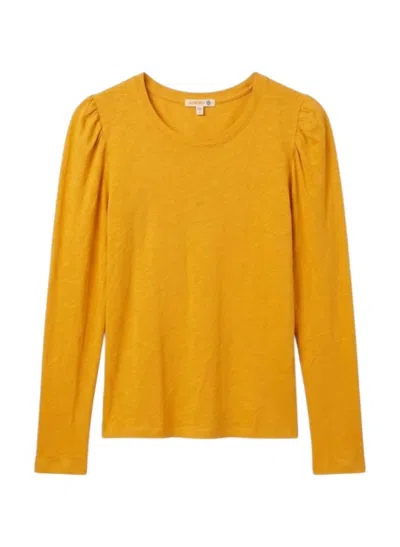 Sundry Women's Puff Sleeve Long Sleeve Tee In Mango In Orange