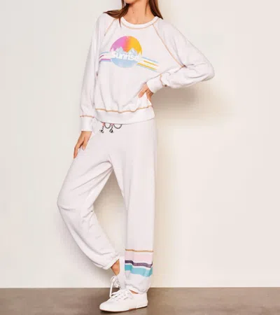 Sundry Women's Raglan Sweatshirt In Optic White