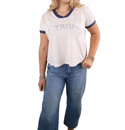 Sundry Women's St Tropez Rugby Tee In Oyster In White
