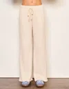 Sundry Thermal Wide Leg Pants In Oyster