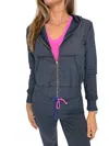 Sundry Zip Hoodie With Pockets In Navy In Blue