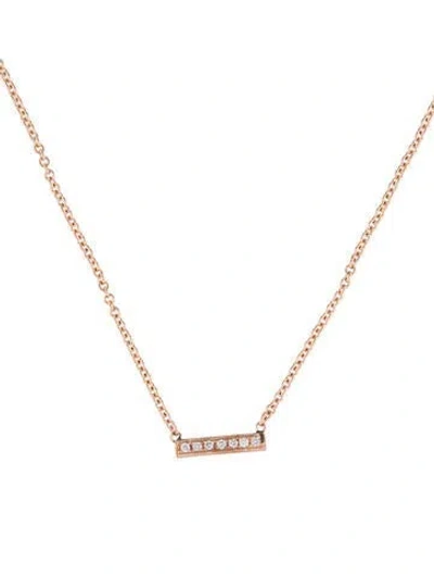 Pre-owned Suneera 14k Diamond Bar Pendant Necklace, 15" In Multi
