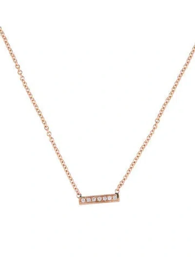 Pre-owned Suneera 14k Diamond Bar Pendant Necklace, 16.25" In Multi