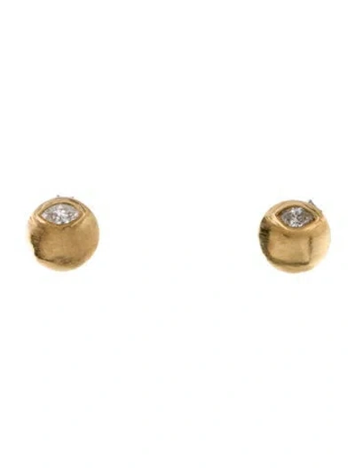Pre-owned Suneera 14k Diamond Pavé Circle Stud Earrings In Multi