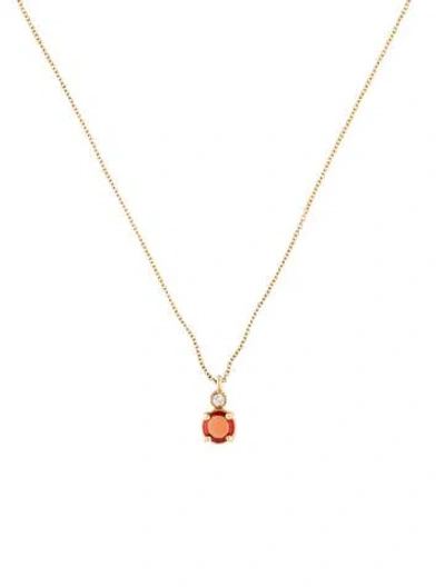 Pre-owned Suneera 14k Sapphire & Diamond Pendant Necklace, 16.25" In Multi