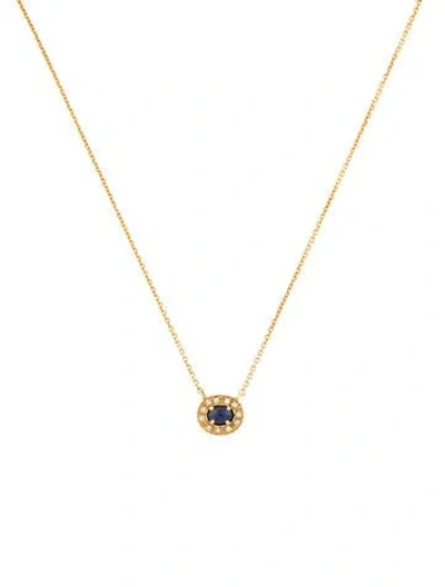 Pre-owned Suneera 14k Sapphire & Diamond Pendant Necklace In Multi