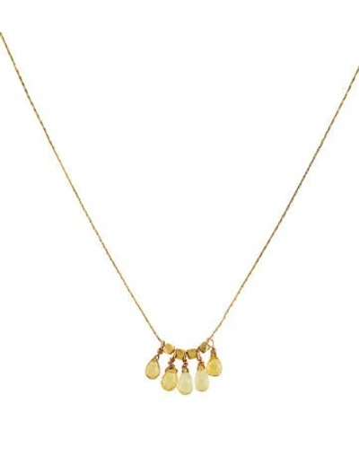 Pre-owned Suneera 14k Sapphire Briolette Necklace In Multi