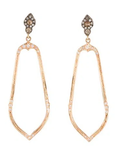 Pre-owned Suneera 18k Diamond Drop Earrings In Multi