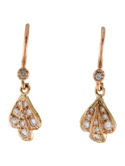 Pre-owned Suneera 18k Diamond Drop Earrings In Multi