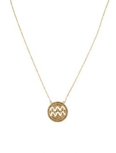 Pre-owned Suneera Diamond 'aquarius' Pendant Necklace In Multi