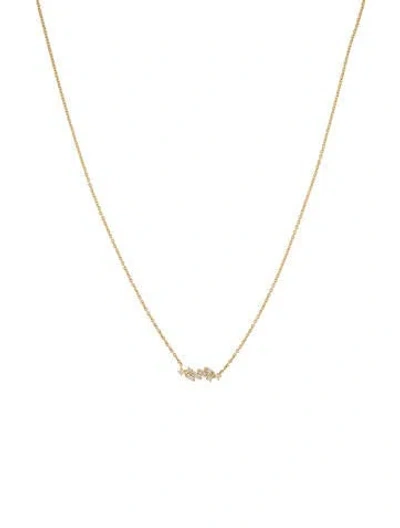 Pre-owned Suneera Diamond Bar Necklace In Multi